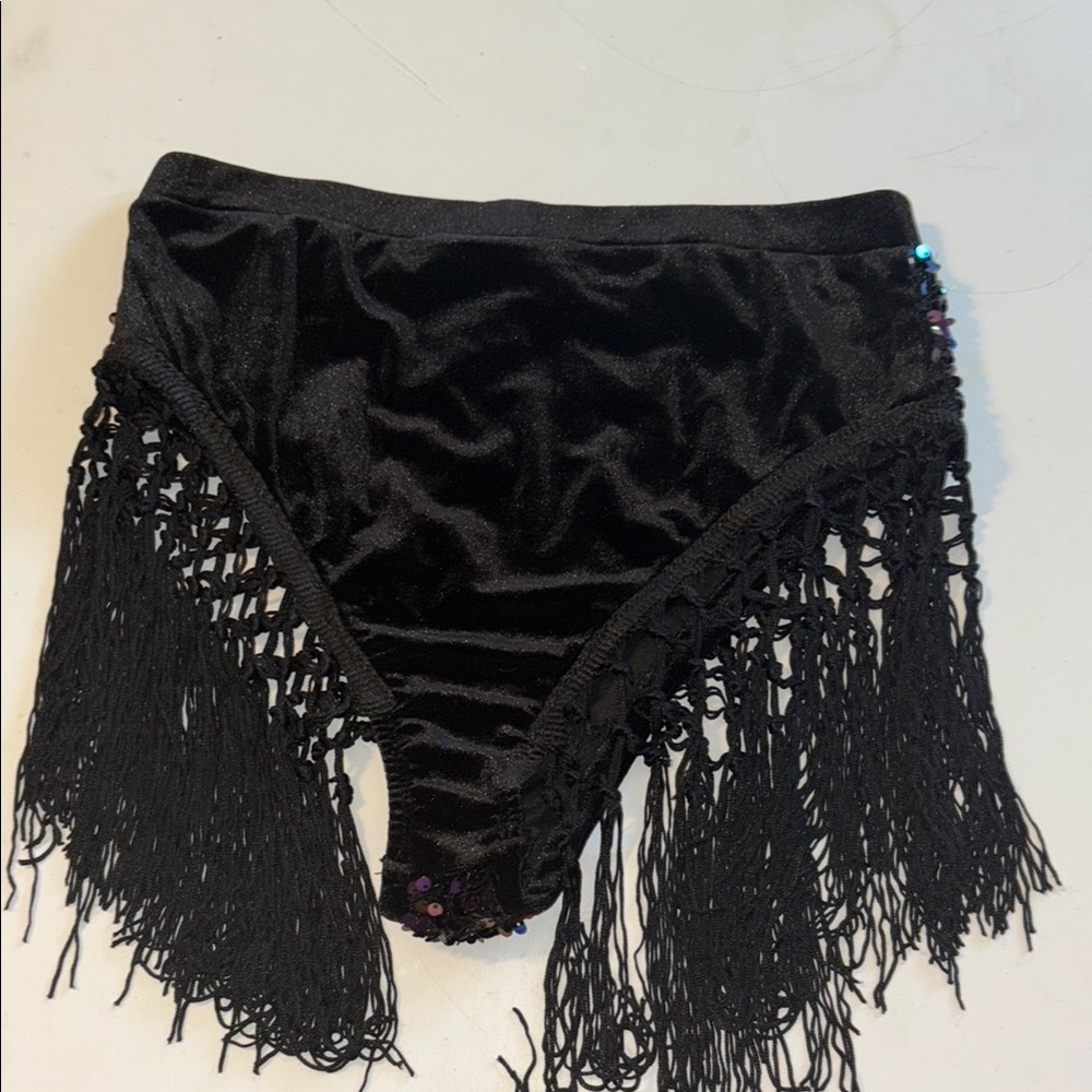 Bear Dance Black Sequin Shorts - Picture 4 of 5